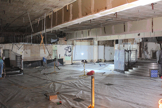 inside former nightclub ready to remove asbestos