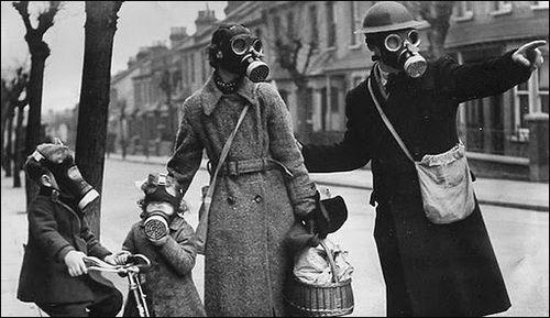 Asbestos gas mask family