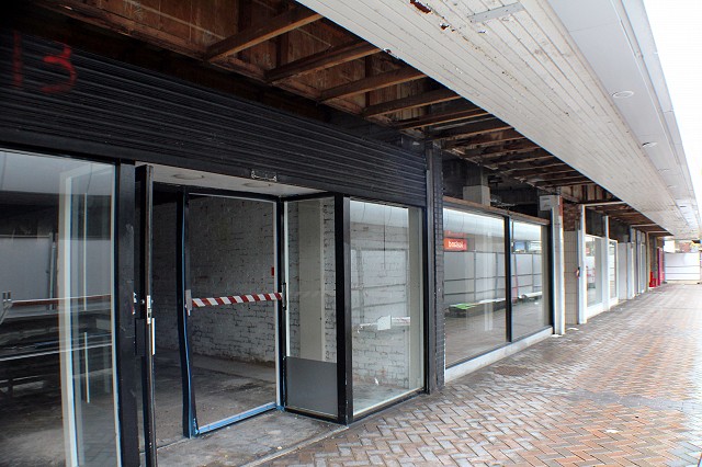 Various shop units have already been complete with all asbestos removed, and awaiting demolition