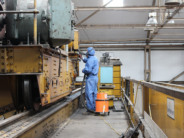 Asbestos environmental clean to machinery in Sheffield factory