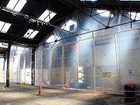 Large live enclosure removal of asbestos